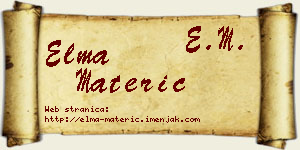 Elma Materić vizit kartica